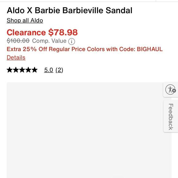 Size 8.5 aldo pink sequined - Picture 5 of 5